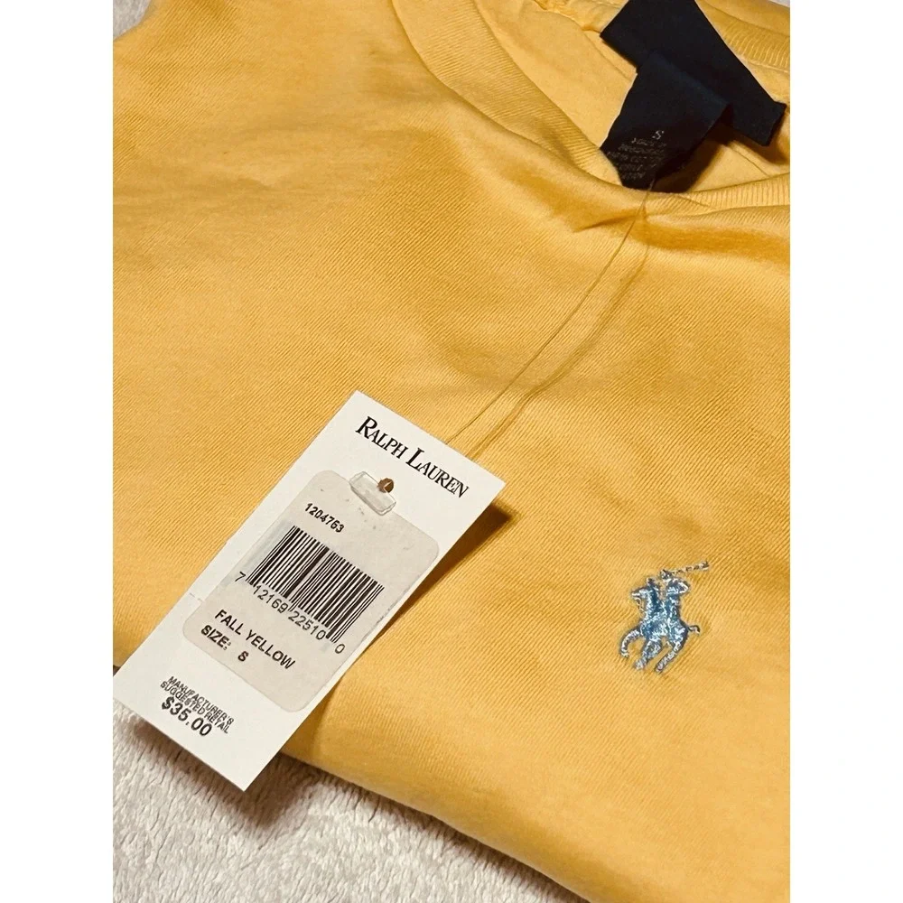 Polo Ralph Lauren Mens Small Short Sleeve Crew Neck Tee Fall Yellow NWT MSRP $35